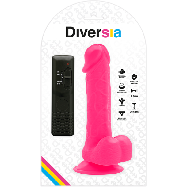 Diversia vibrerende dildo 20,5 cm lyser�d