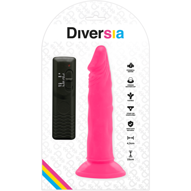 Diversia vibrerende dildo 23 cm lyser�d