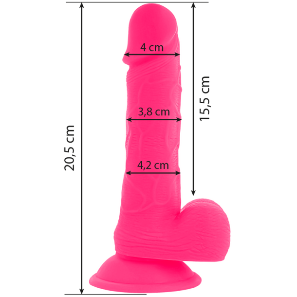 Diversia vibrerende dildo 20,5 cm lyser�d