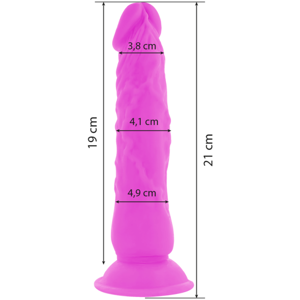Diversia vibrerende dildo 21 cm lilla