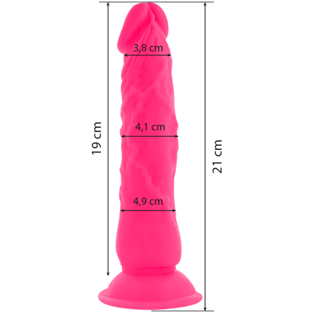 Diversia vibrerende dildo 21 cm lyser�d