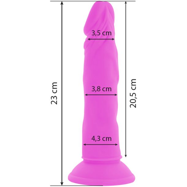 Diversia vibrerende dildo 23 cm lilla