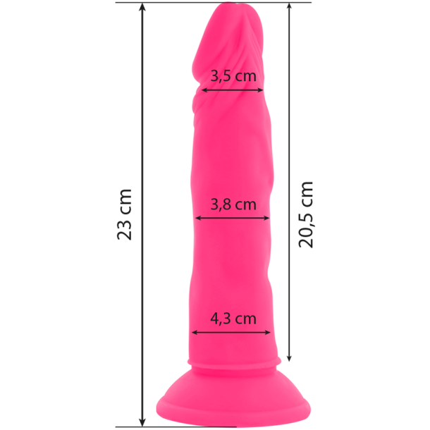 Diversia vibrerende dildo 23 cm lyser�d