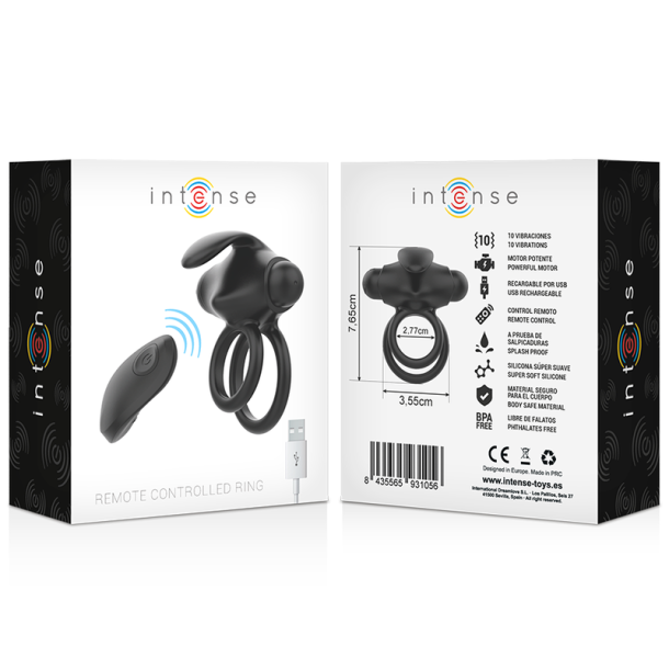 Intense anillo fjernbetjent vibrator 10 m�nstre
