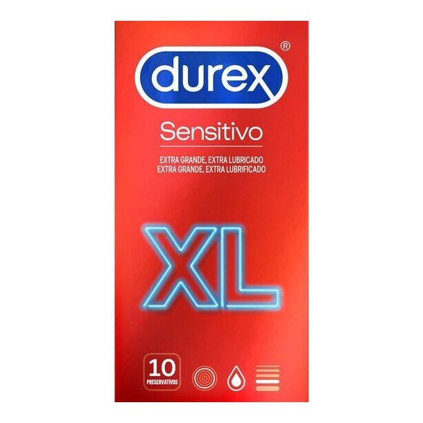 Durex sensitive XL kondomer 10 stk kondomer