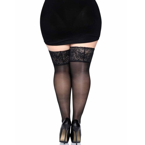 Leg Avenue stay ups thigh highs sheer plus size 