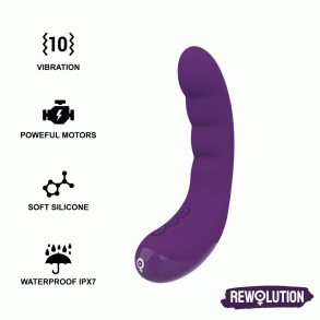 Rewolution rewocurvy genopladelig fleksibel vibrator