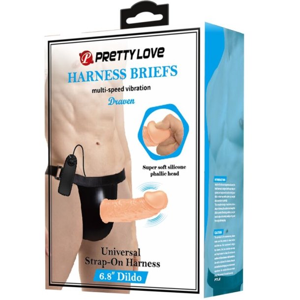 PRETTY LOVE - SELE BRIEFS MED VIBRATION DILDO INKLUDERT