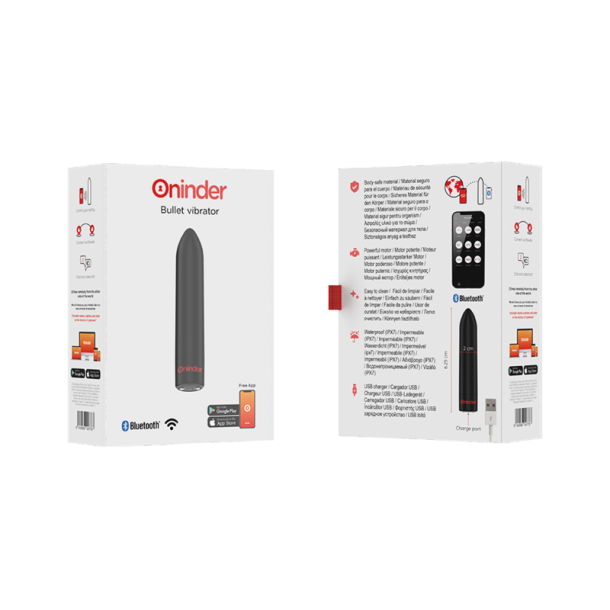 ONINDER - BERLIN BULLET VIBRATOR BLACK - GRATIS APP