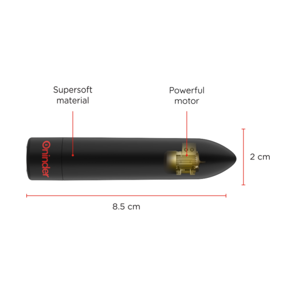 ONINDER - BERLIN BULLET VIBRATOR BLACK - GRATIS APP