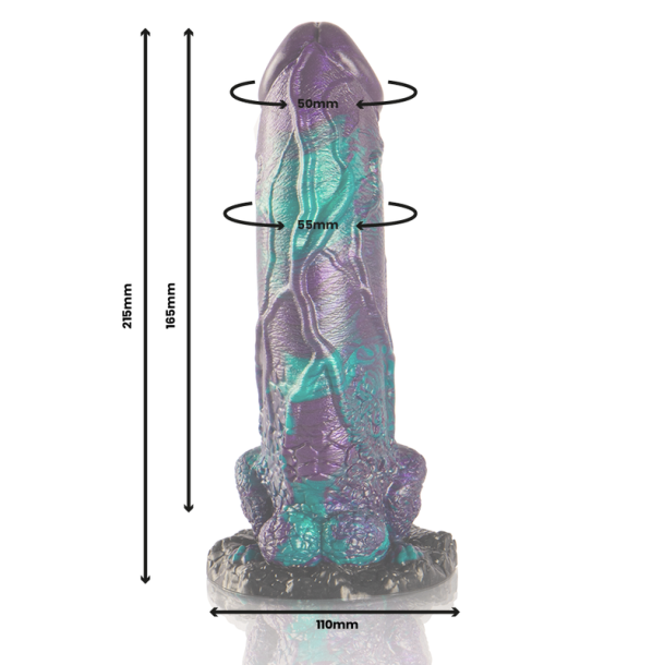 EPIC - BASILISK DILDO DOBBELT SK�LLET GL�DE STOR ST�RRELSE