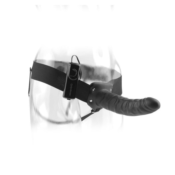 Fetish Fantasy 19 cm vibrerende hollow strap-on sort