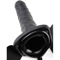 Fetish Fantasy 19 cm vibrerende hollow strap-on sort