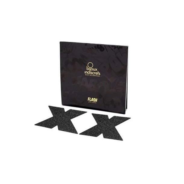 Bijoux Pezoneras x-shaped nipplecovers black