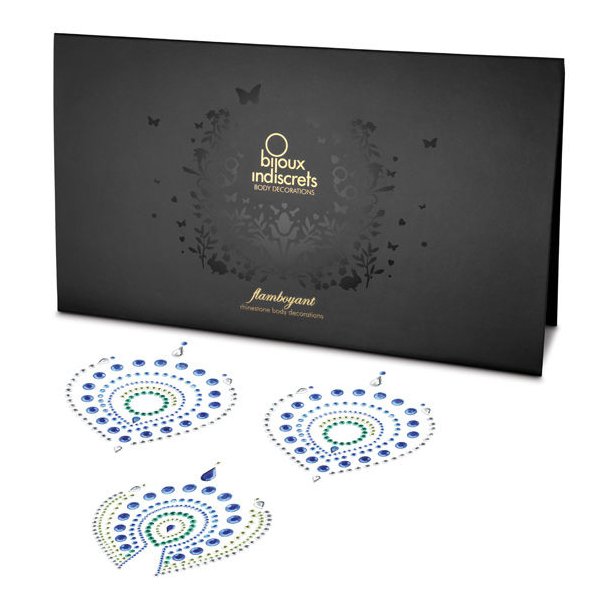 Bijoux juvel kropsdekorationer bl�/gr�n 3 stk