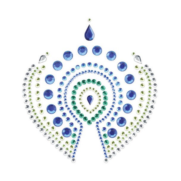 Bijoux juvel kropsdekorationer bl�/gr�n 3 stk