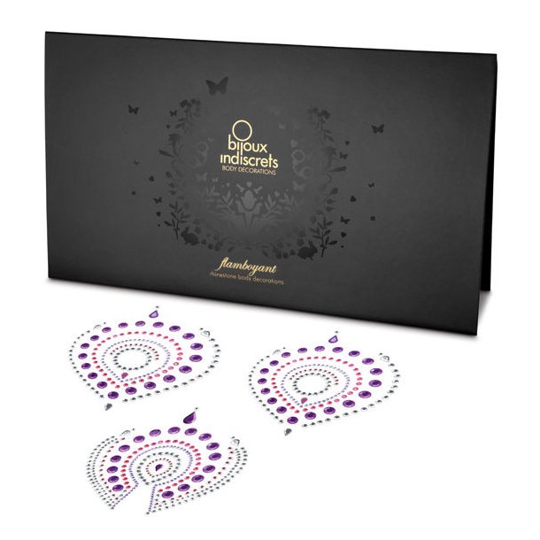 Bijoux juvel kropsdekorationer lilla/pink 3 stk