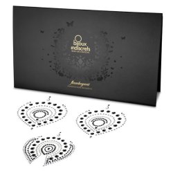 Bijoux juvel kropsdekorationer s�lv/sort 3 stk