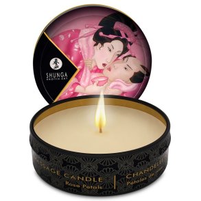 Shunga Mini Caress massage stearinlys rose