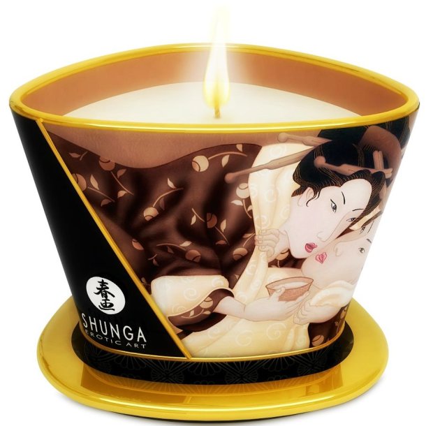 Shunga Mini Caress massage lys chokolade