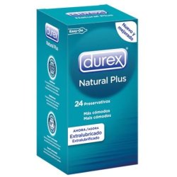 Durex natural plus 24 stk kondomer