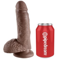 Pipedream King Cock brun dildo med kugler 17,8 cm