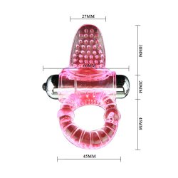 Baile pink cock ring with bullet
