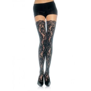 Leg Avenue lace stockings with lace top sort S