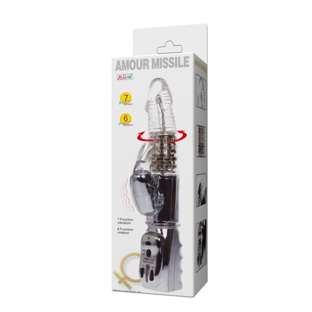 Baile amour rabbit vibrator transparent 26,5 cm