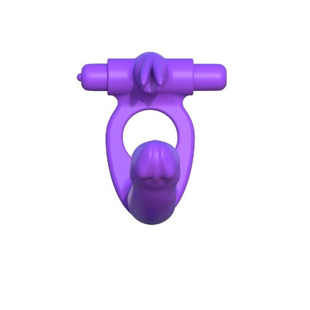 Fantasy c-ringz silikone dobbelt vibrator kanin