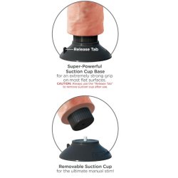 Pipedream King Cock 25,5 cm vibrerende dildo med kugler