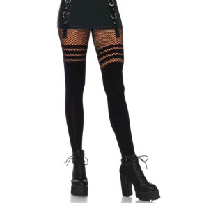 Leg Avenue str�mpebukser with fisnhet stripes one size