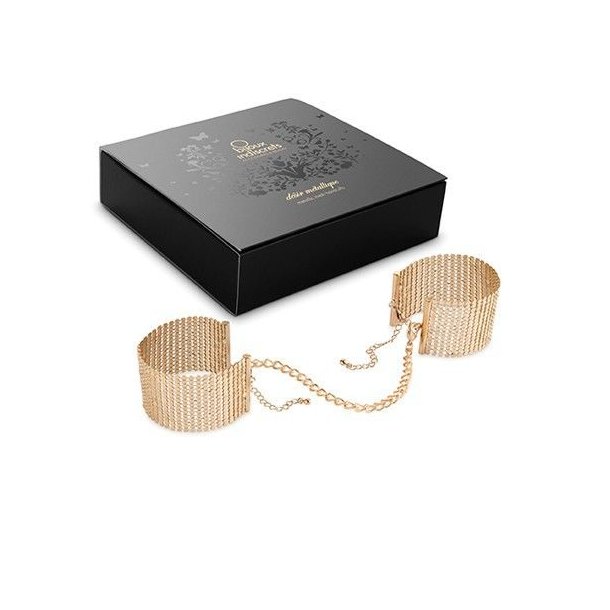 D&eacute;sir M&eacute;tallique gold/black handcuffs