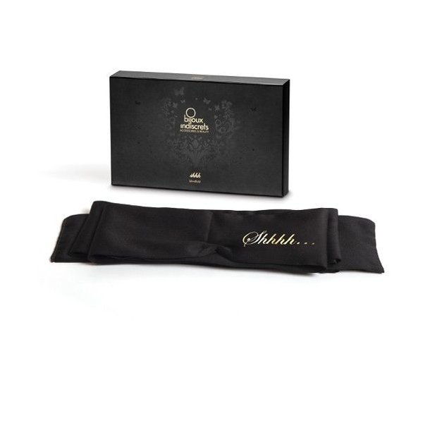 Bijoux black blindfold "shhhh" tekst