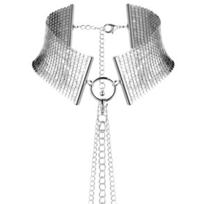 D&eacute;sir M&eacute;tallique metal SM silver collar with chain