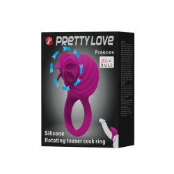 Pretty Love silikone roterende og teaser penis ring