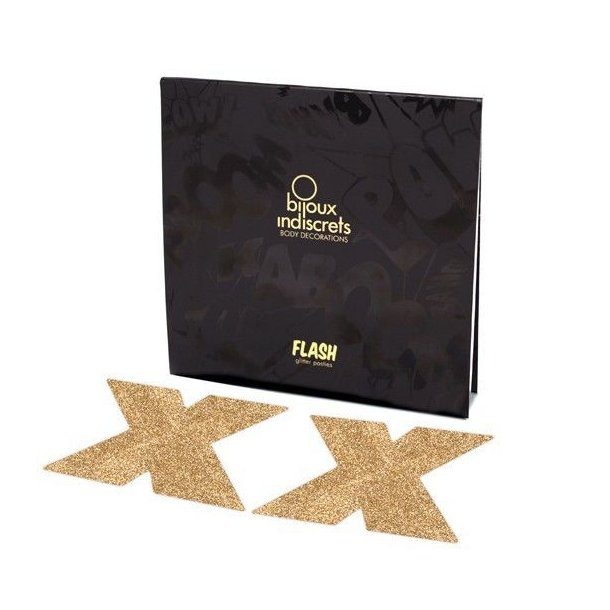 Bijoux Pezoneras x-shaped nipplecovers gold