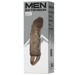 Baile silikone penis sleeve med kugleb�nd sort 13,5cm