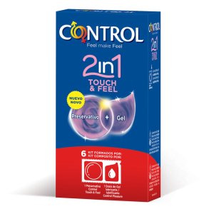 Control 2 i &eacute;n touch and feel 6 stk kondomer