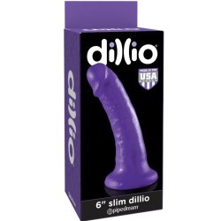 Dillio lilla slank dildo 15,3 cm