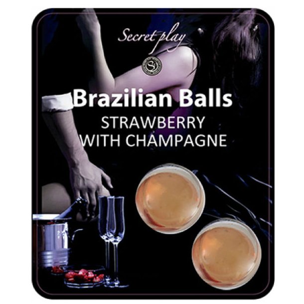 Secretplay jordb�r and champagne brazilian balls set