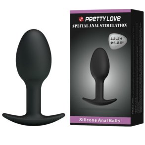 Pretty Love ergonomisk silikone anal plug anker 6,5 cm 