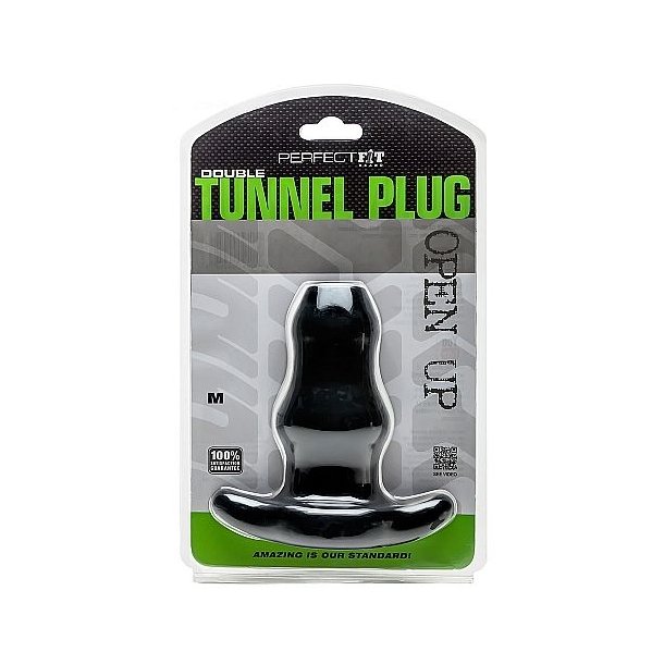 Perfect Fit dobbelt tunnel plug medium sort