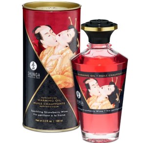 Shunga varmende glidecreme olie jordb�rvin 100 ml