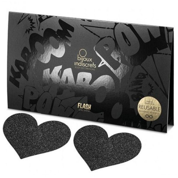 Bijoux Pezoneras heartshaped nipplecovers black