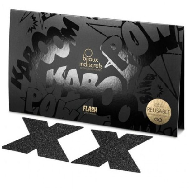 Bijoux Pezoneras x-shaped nipplecovers black