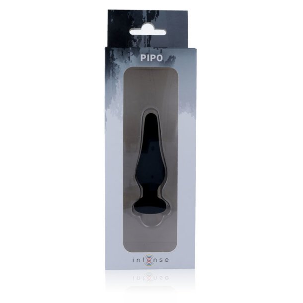 Intense anal plug pipos silikone sort 9,8cm