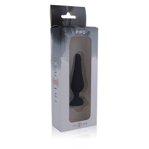 Intense anal plug pipo M silikone sort 11cm