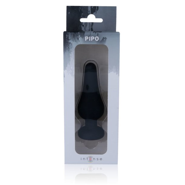 Intense anal plug pipo L silikone sort 13cm
