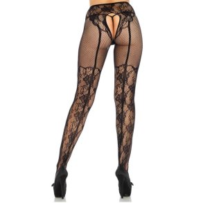 Leg Avenue illusion bundl�se tights with bow one size